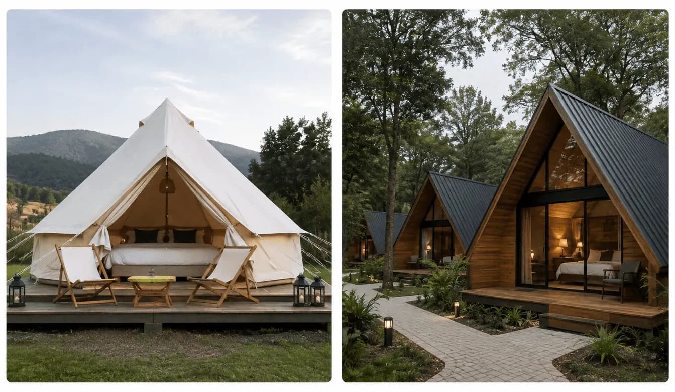 Beda Glamping vs Cabin Hotel: Mana yang Cocok Buat Liburan Akhir Pekanmu?