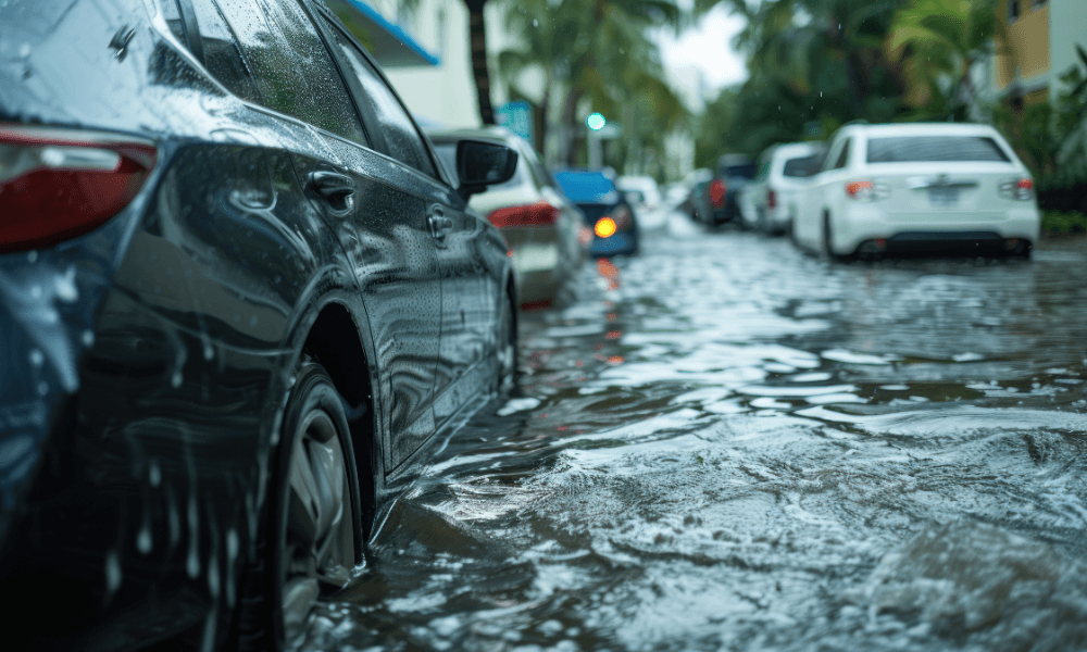 Membersihkan Mobil Terendam Banjir